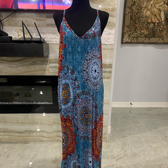 Women’s Long Floor length Sun Dress with Matching Cardigan Cover/Duster. Size 2X - Picture 6 of 10